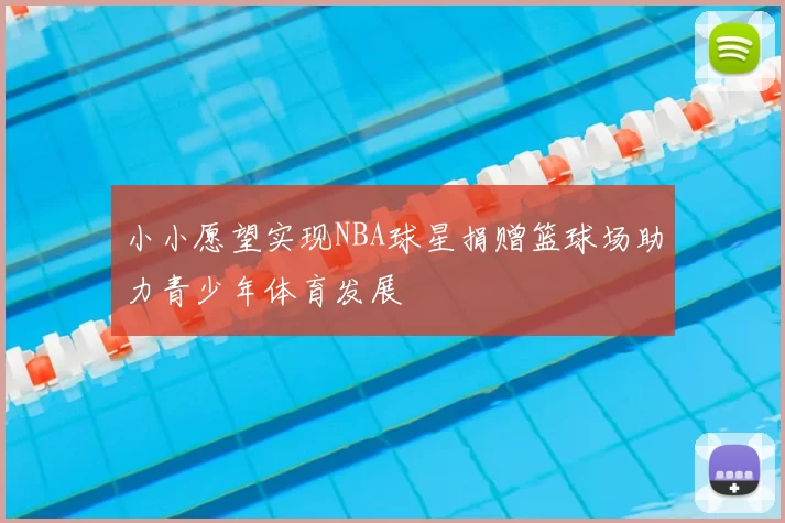 小小愿望实现NBA球星捐赠篮球场助力青少年体育发展